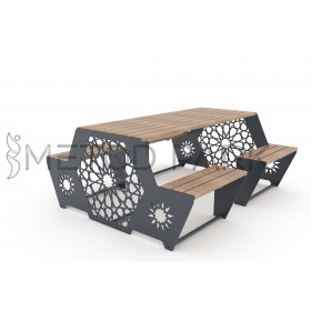 02 PM Picnic Table with Laser Cut Legs